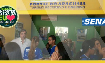 Visita técnica de alunos do Senai a uma agência de viagens